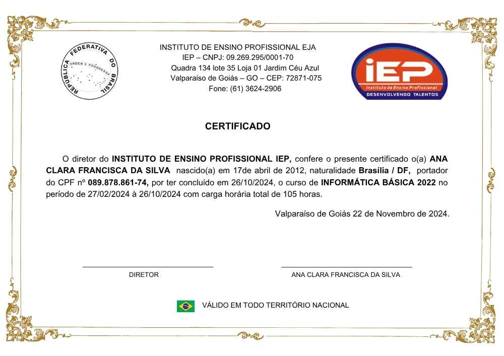 Imagem do Certificado